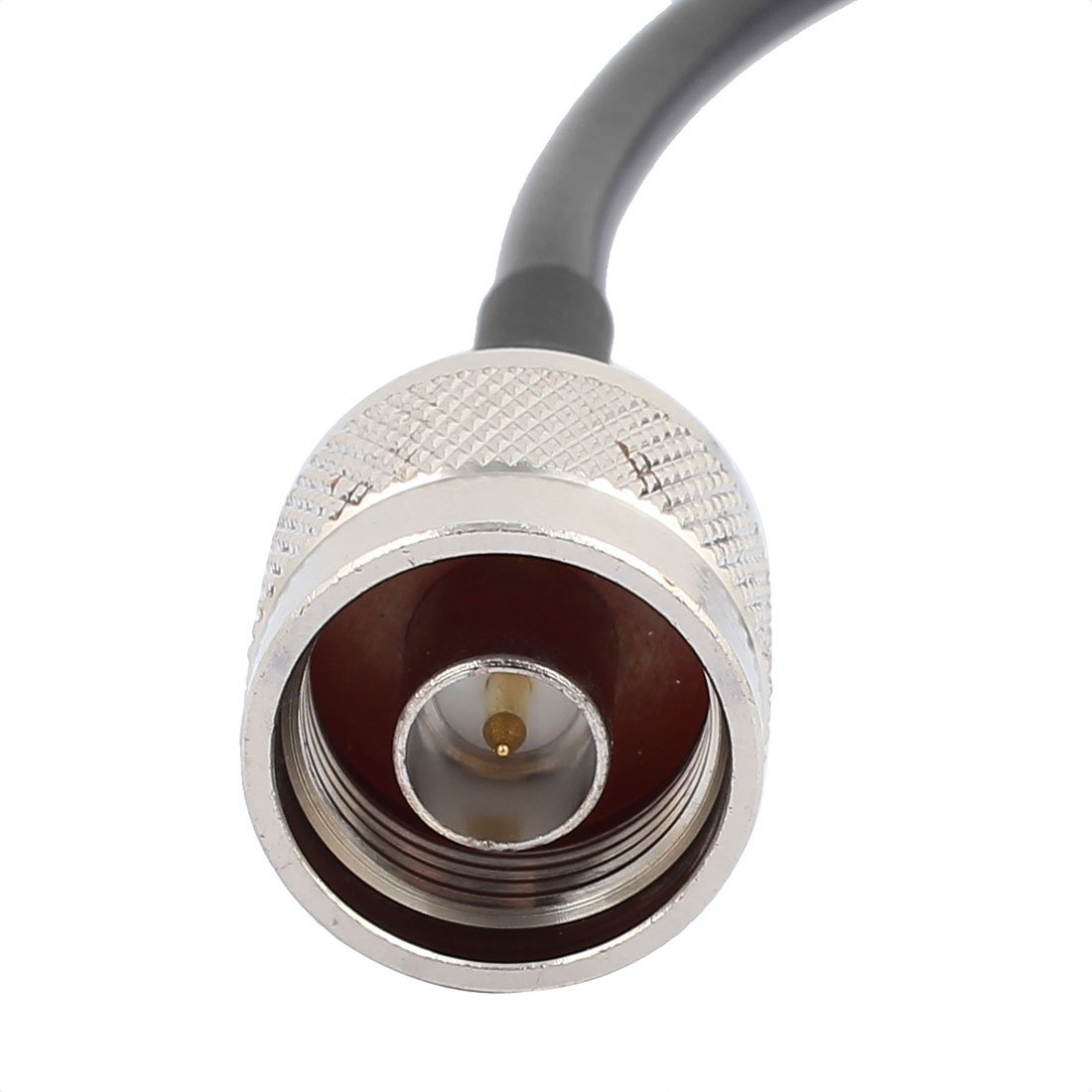 Uxcell Gold Tone PR-SMA Male To Double PR-SMA Female RF Coax Tee Connector - T-Shaped Coaxial Cable Connector - View #5