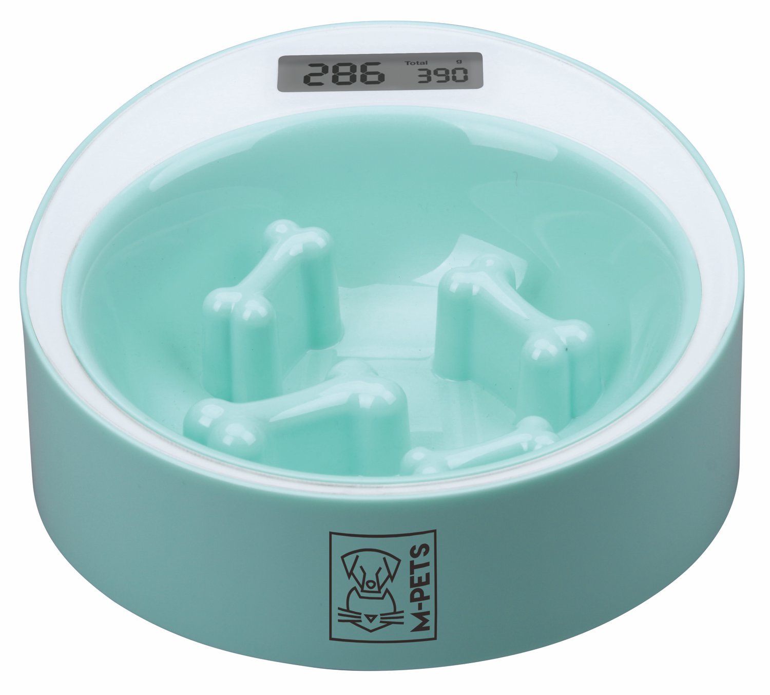 M-PETS YUMI SMART DİGİTAL TARTILI YAVAŞ YEME MAMA KABI GREEN