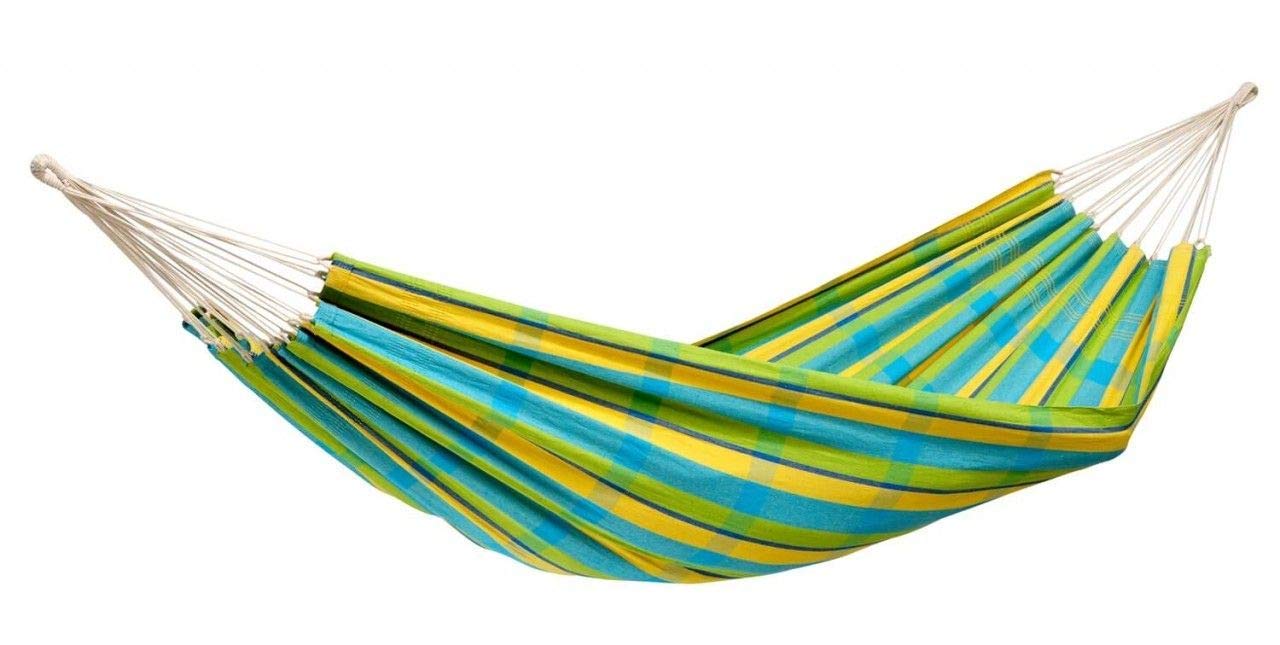 AMAZONASBrazilian Hammock XL Barbados Lemon 230 x 150 cm for Multiple People up to 200 kg Checked Total Length 340 cm
