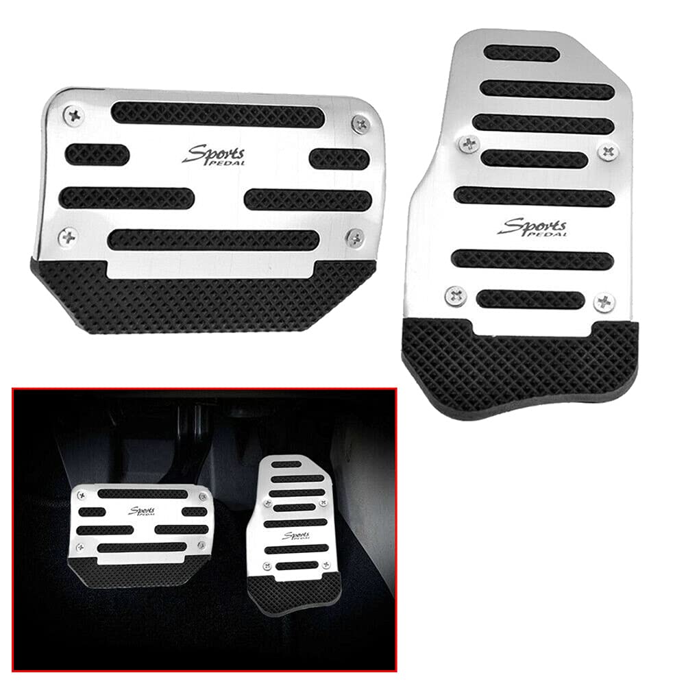 Juego de 2 pedazos de acelerador de gas y pedal de freno para coche de transmisión automática universal