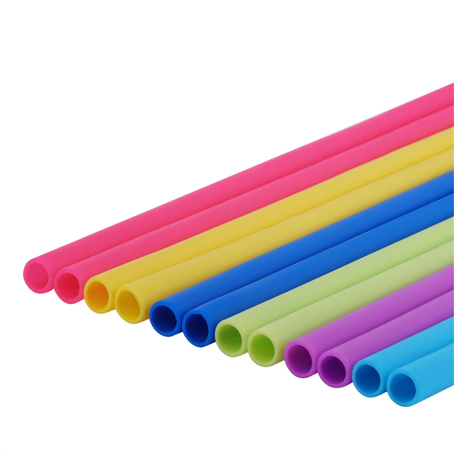 tifanso Wiederverwendbare Silikon-Trinkhalme mit Reinigungsbürsten, 25,4 cm, flexibel, extra breit, groß, ideal für 850 ml und 567 ml Trinkgläser Yeti/Rtic und Milchshakes, 14 Stück