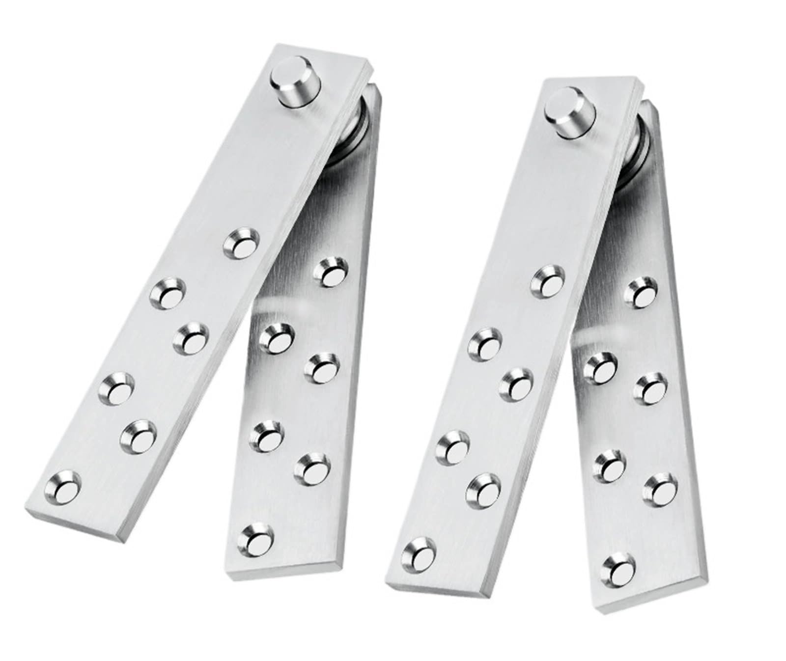 Uyzndkvsi Silver1 2Pcs Stainless Steel 360 Degrees Rotation Ball Bearing Mount For Wooden Door Hinges(Silver1)