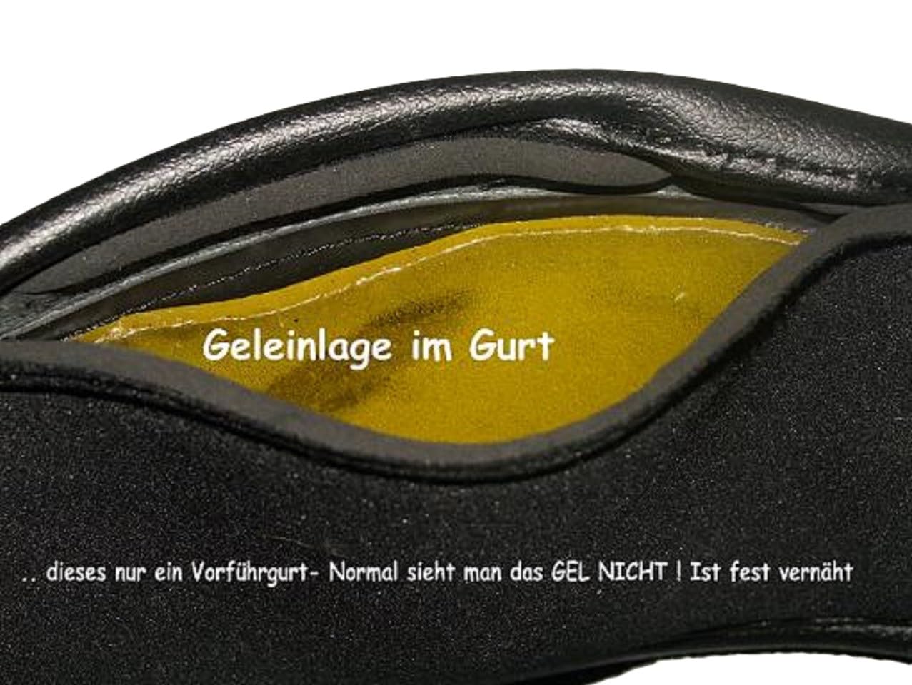 Tysons Breeches Sattelgurt Ohne Lastik Mondgurt Mond Gurt 45 50 55 60 65 70 75 80 85 90 cm Schwarz o.Braun Kurzgurt (75, Schwarz)