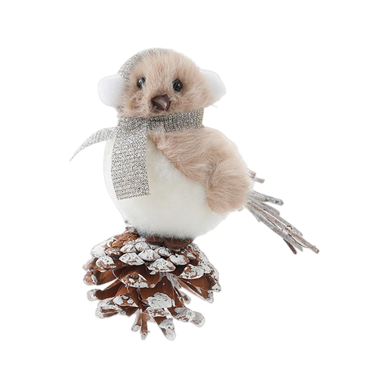 Holiday Bird Decoration with Realistic Branch Pinecone Accent Home Accessory Multifunctional Christmas Ornament Set Festival Bird Pendant with Pinecone