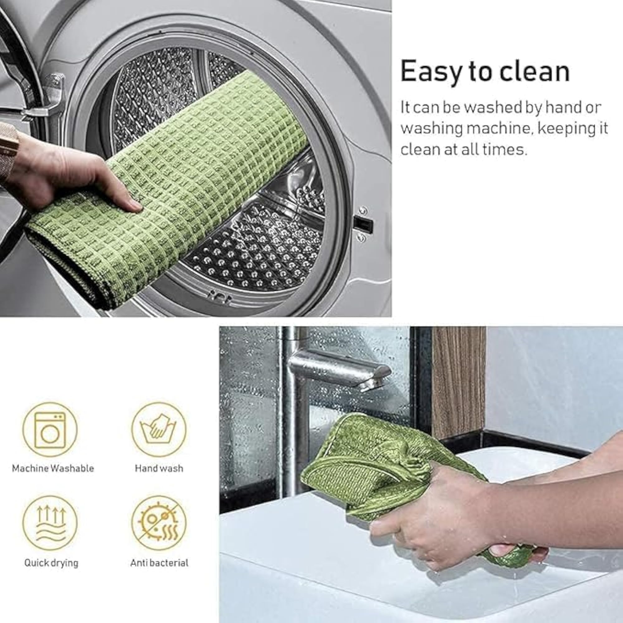 Microfiber Dish Cloths Drying Mat, Kitchen Countertop Cushion Pad