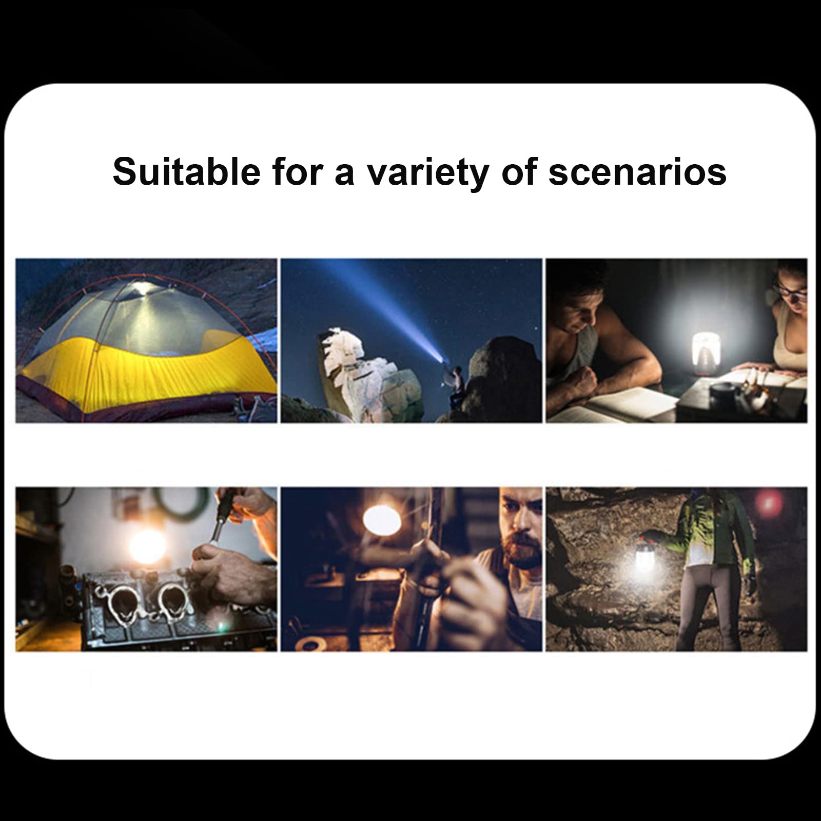 Luce di Emergenza Solare a LED per Esterni con Ricarica USB Torcia a Doppia Sorgente Luminosa Lampadina Bianca Illuminazione da Campeggio Impermeabile può Essere Appesa