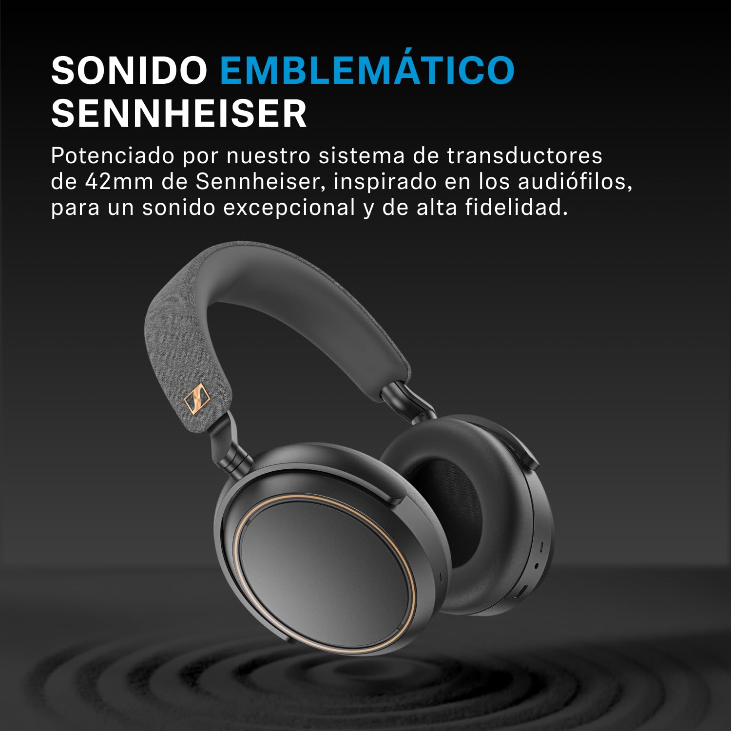Sennheiser Auriculares Momentum 4 Wireless Special Edition: Auriculares Bluetooth para Llamadas nítidas con cancelación de Ruido adaptativa, 60 Horas de duración de la batería, Negro/Cobre