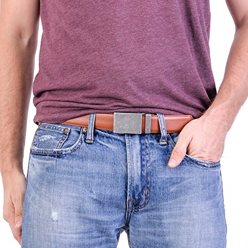 Image of Mission Belt Men's Leather Ratchet Belt, 40mm Metal Collection
