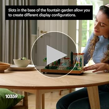 LEGO Icons Fountain Garden Building Set - DIY Kit for Adults, Ages