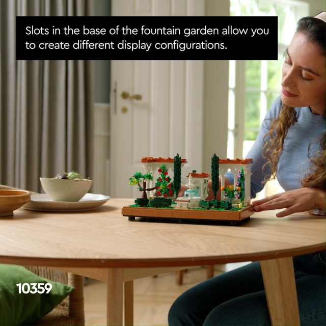 LEGO Icons Fountain Garden Building Set - DIY Kit for Adults, Ages