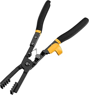 Renekton Straight Hose Clamp Pliers, Cross-Cut Tip Design Grips