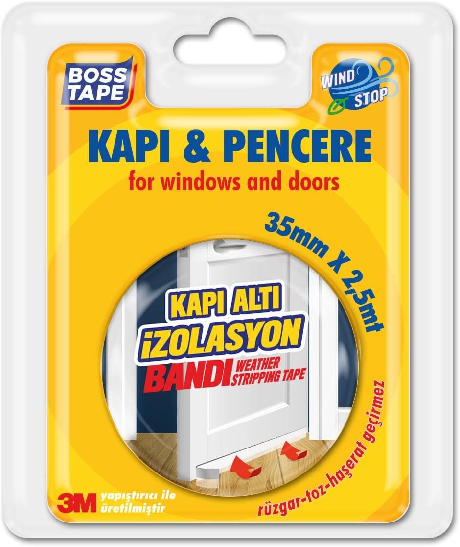 Boss Tape Kapı altı Rüzgar Böcek Toz Soğuk Önleyici Bant En:35mm Boy:2,5m