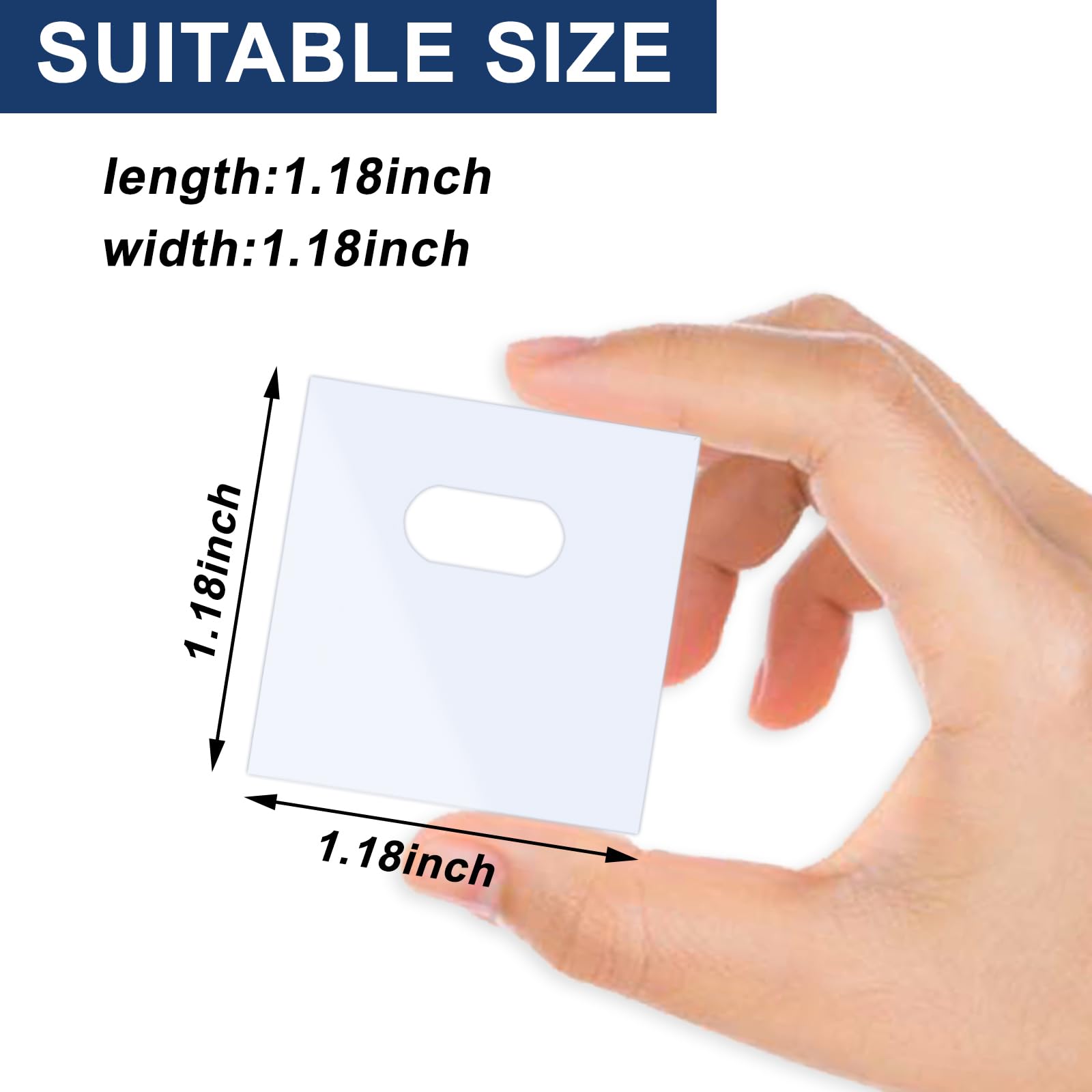 Vivinin 1.18×1.18in Vertical Blind Repair Piece 90P, White