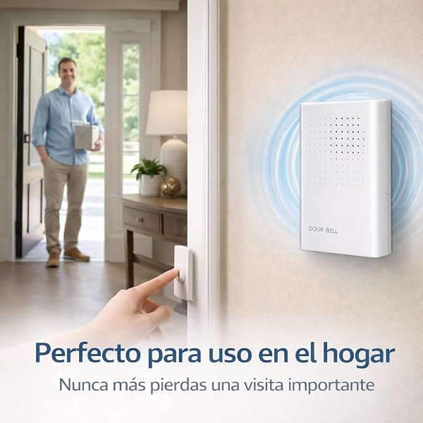 Rasmacor | Timbre 12V con Cable para Puerta – Timbre Eléctrico Ding Dong Bajo Voltaje DC 12V, Interior, Sonido Claro y Potente, Instalación Fácil, Resistente Agua ABS, Timbre Cableado Hogar Vivienda - 5
