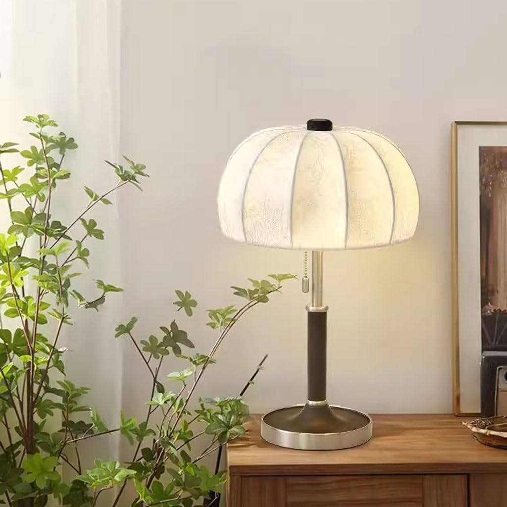 Dekoracyjna lampa stołowa obok łóżka postmodernistyczna retro sypialnia tkanina drukowana lampa stołowa badanie lampka nocna światło otoczenia współczesna lampa dekoracyjna do domu(B)