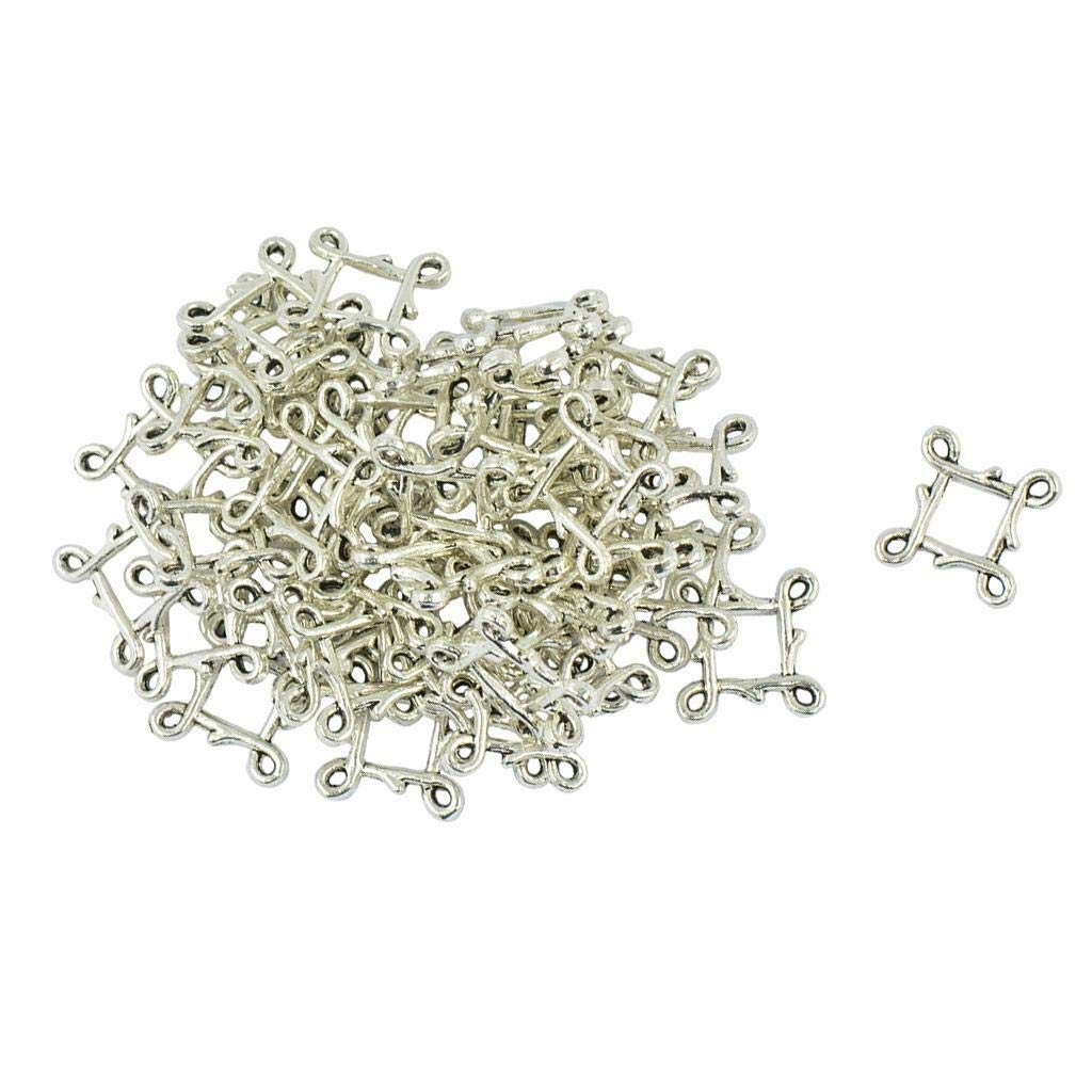 ELECTROPRIME 50 Pcs Tibetan Silver Rhombus Celtic Knot Charms DIY Jewelry Making Crafts