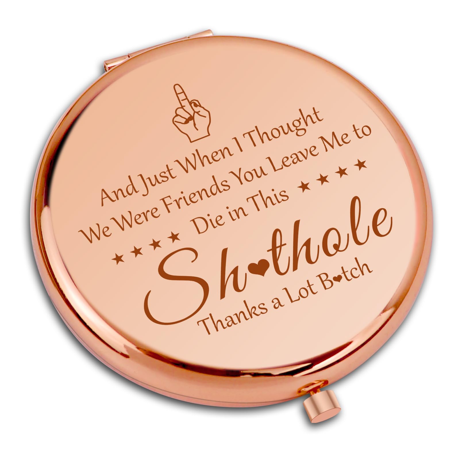 Dabihu Funny Colleague Leaving Gifts for Women Travel Compact Pocket Makeup Mirror Going Away Gifts Boss Leader Retirement Goodbye Supervisor Farewell New Job Folding Mini Pocket Mirror