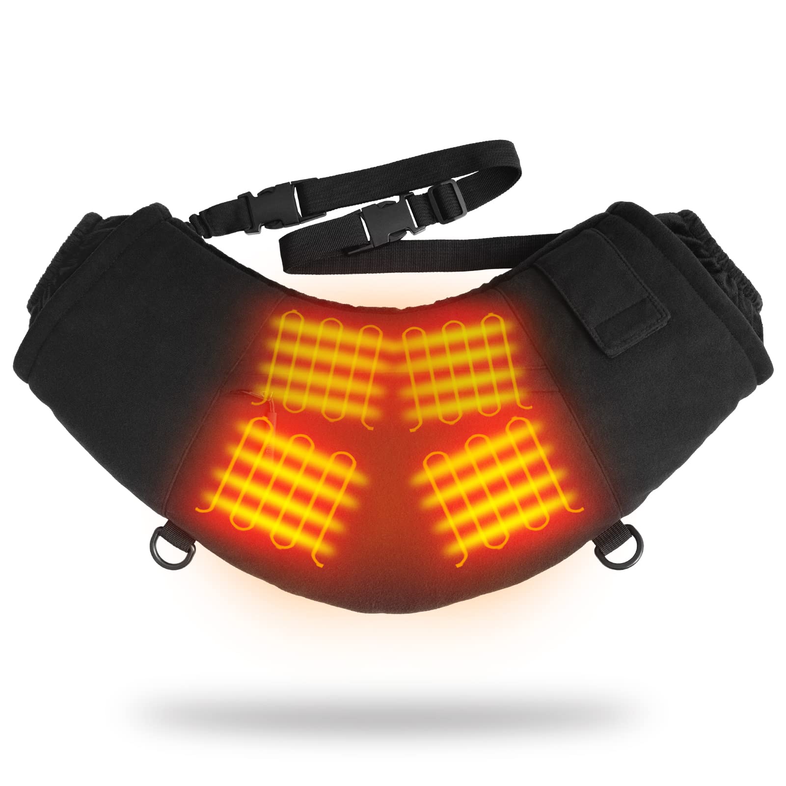 PTAHDUS Heated Hand Warmer Pouch with 7.4V Rechargeable Battery, Portable Heated Hand Muff with 4 Heating Area and 4 Heat Modes, for Outdoor Hunting, Camping, Football, Golf