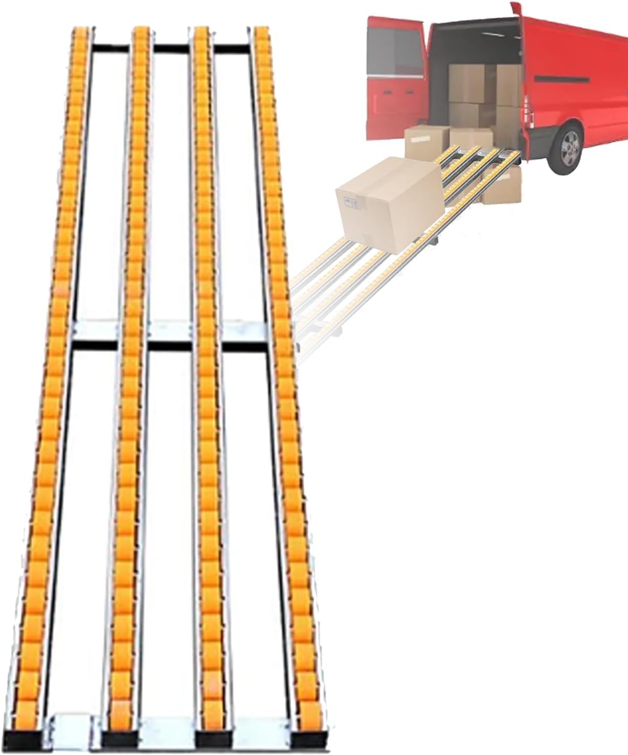 Regulowany stół przenośnika rolkowego o długości 200 cm, rama stalowa, nie wymaga zasilania, do magazynów i logistyki, łatwy montaż (20cm)