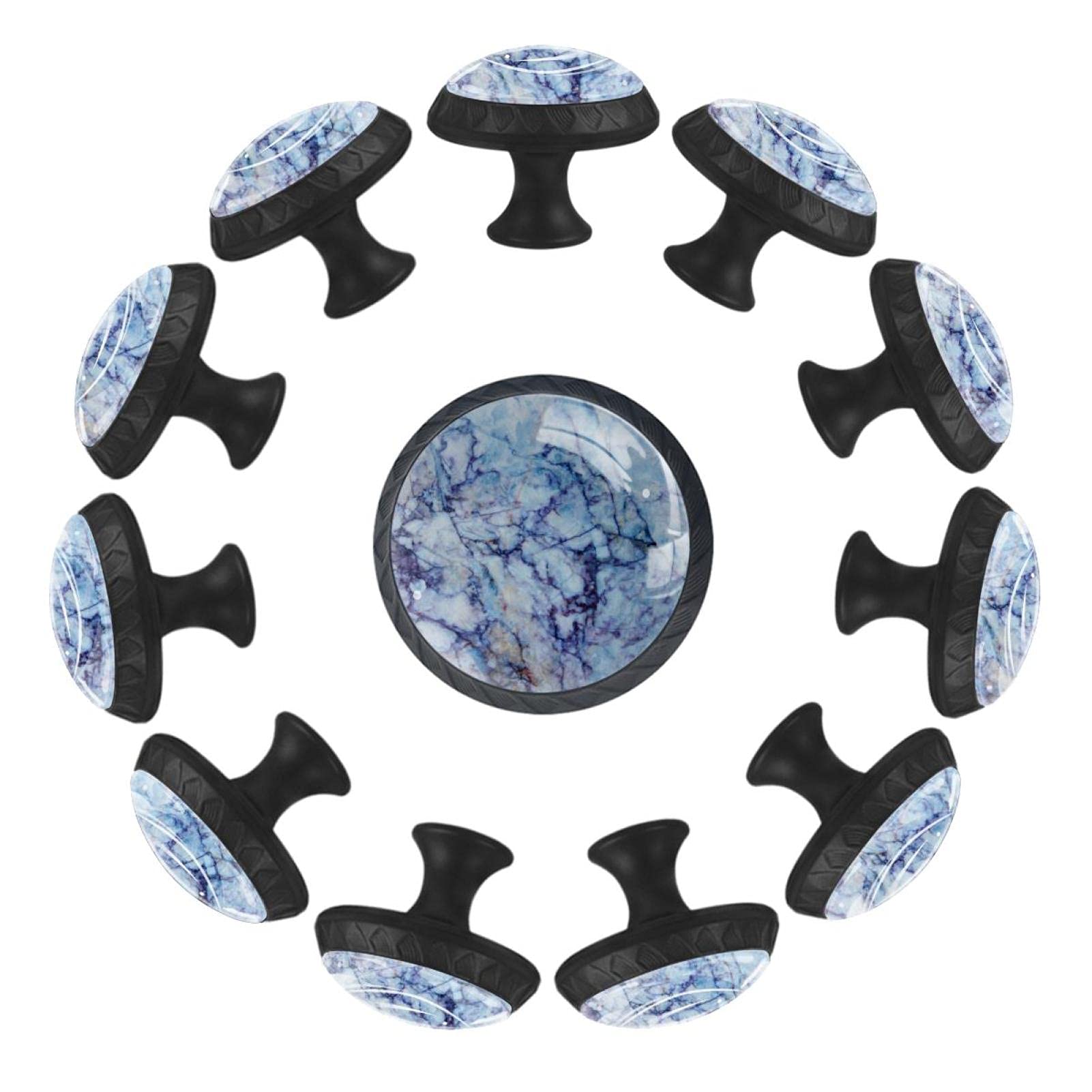 Bouton de tiroir pour commode chambre et crèche avec poignée ronde marbrée 35mm