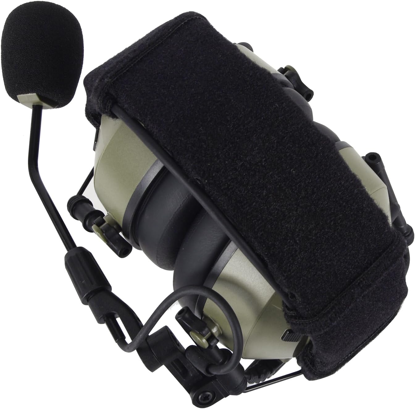 AC-536 Hearing Protection Headphone Ear Pro Pro-comms Ptt Headset NRR 26dB Noise Reduction EarPro Two Way Radio Earmuffs (2 Pin for Baofeng)