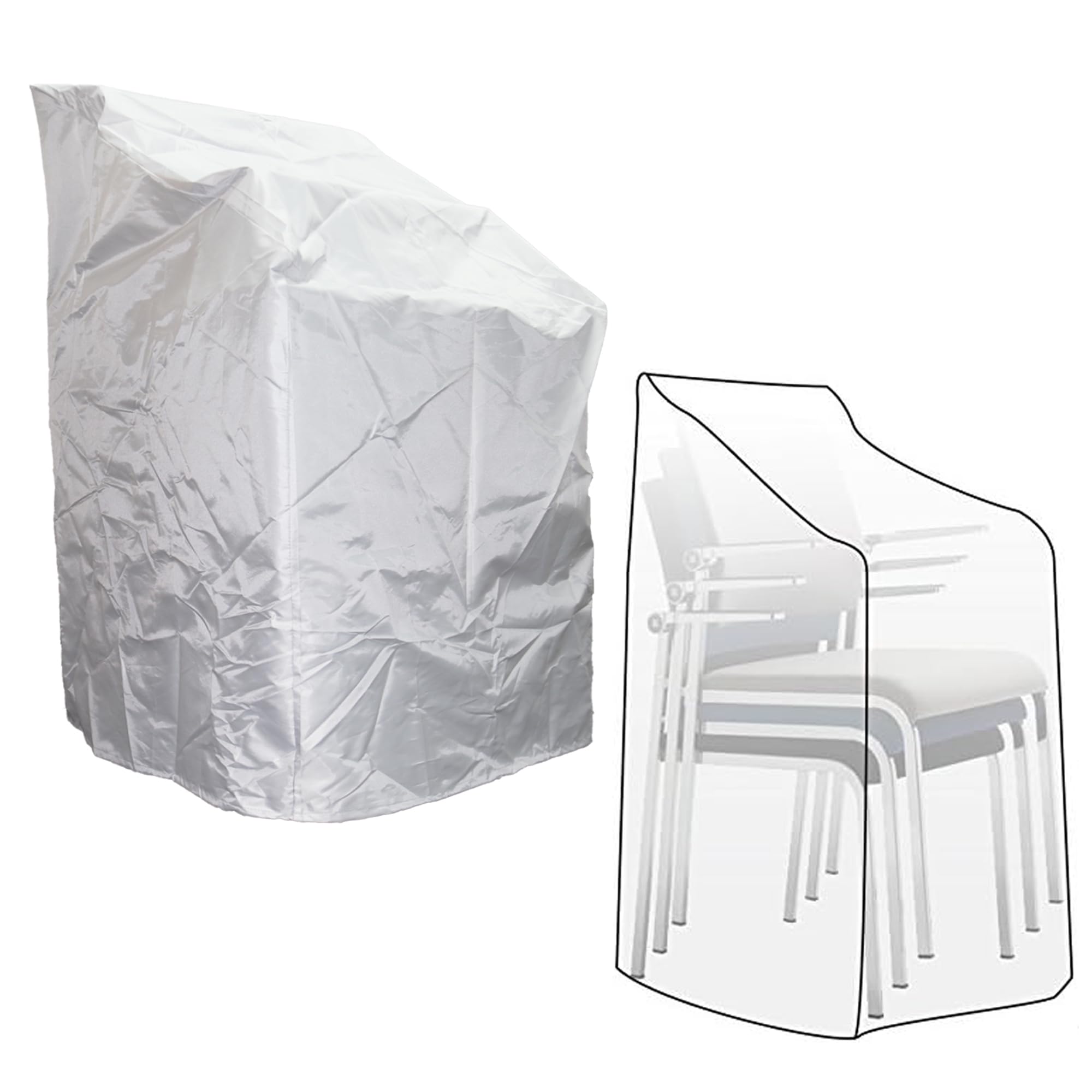 Coprisedie Da Giardino Oxford 210D - Impermeabile E Anti-UV 70x70x120cm - Foto 9