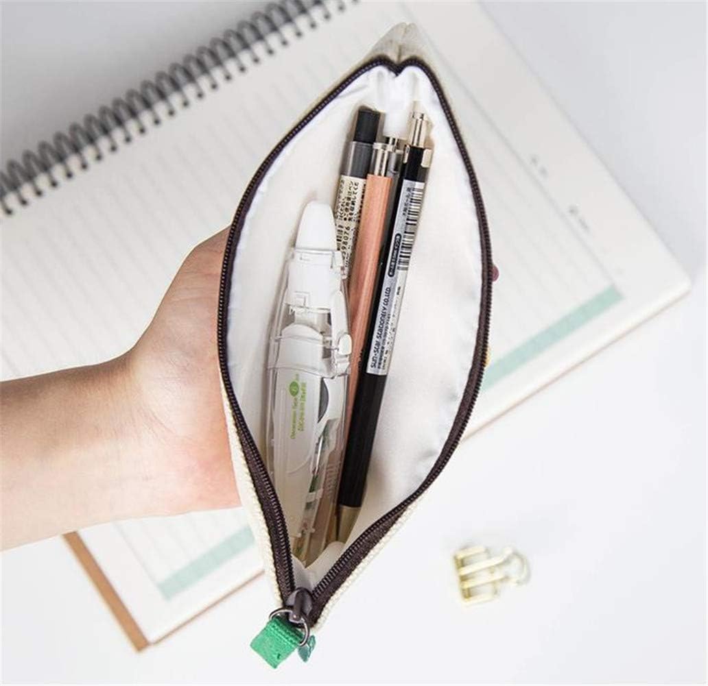 [えみり] ペンケース 筆箱 スクール用品 ペンバッグ 収納筆袋 お目立ち 文具 文房具 高校生 男子 女子 中学生ベージュ