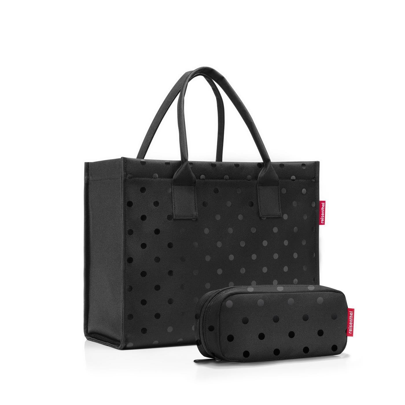 reisenthel daily shopper set glossy dots black - Unser Geschenkset aus Daily shopper und multicase – das perfekte Geschenk für die Feiertage!