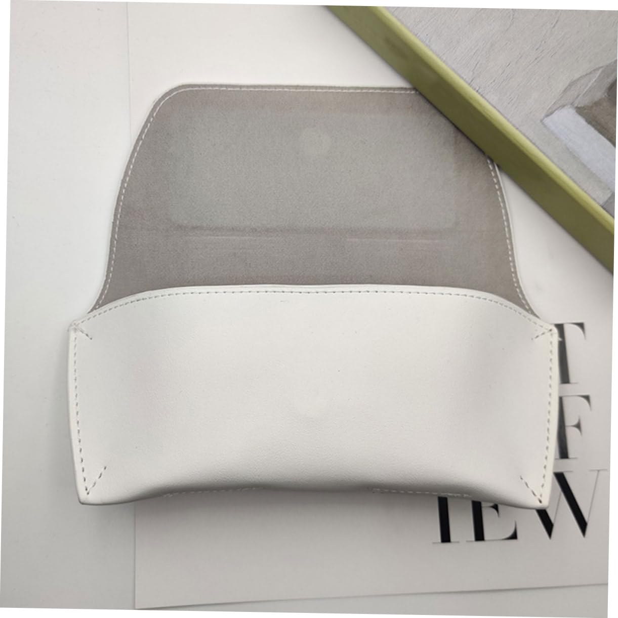 Healeved Copertura Protettiva Per Occhiali Buste Portatile Occhiali Da Sole Custodia Degli Occhiali Da Viaggio Sottile Borsa Custodia Rigida Per Occhiali Bianca Pvc