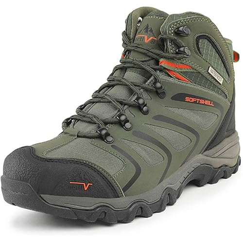 NORTIV 8 Men's Ankle High Waterproof Hiking Boots Outdoor Lightweight Shoes Trekking Trails