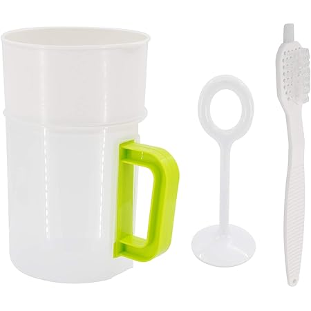 Multiple Usage Food Strainer Yogurt Strainer Maker Soy Milk Juice Tea Filter Stainless Steel Mesh Nut Milk Bag Replacement 1.5 Quart with Pitcher Handle Press Stick Brush