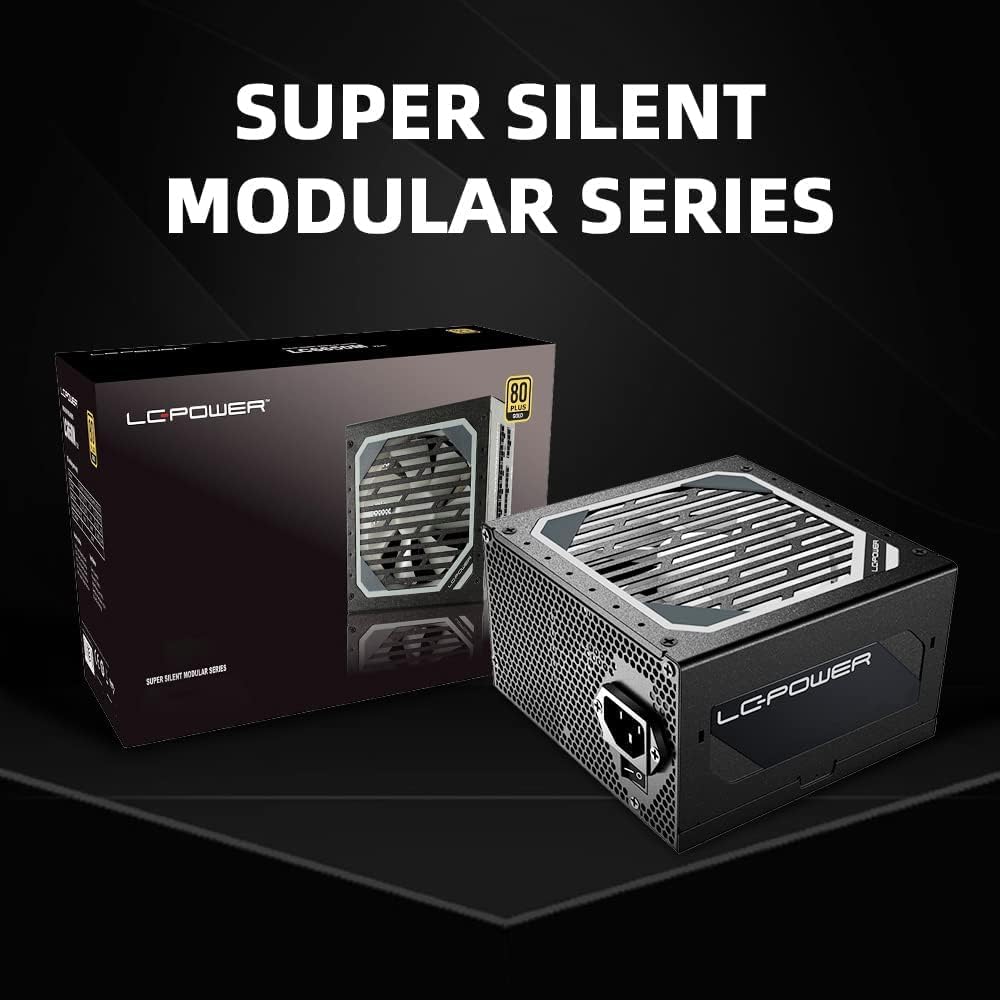 LC POWER LC6850M V3.0 Alimentatore 850W, certificato 80 Plus Gold, ATX 3.0 100% modulare, supporto PCIe 5.0, cavi piatti(LC6850M-V3.0| 80 Plus Gold)