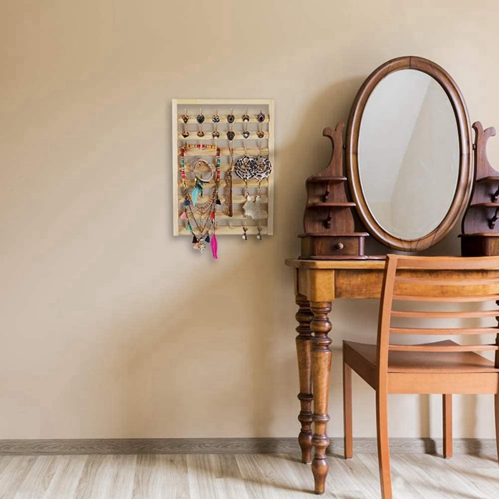 1 Ensemble Support de à Coudre Mural avec Crochet Organisateur de Broderie en Bois pour Coudre la Couleur du Bois
