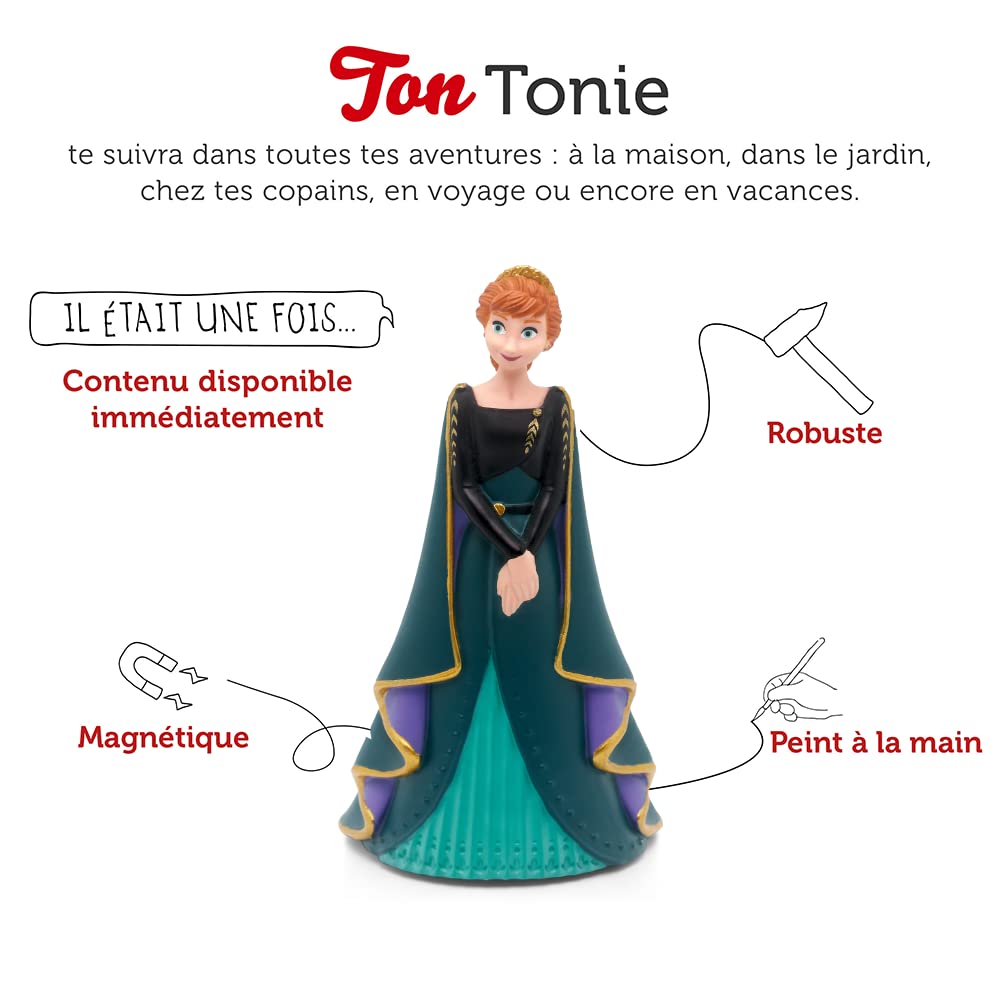 tonies Figurine Anna La Reine des Neiges 2, Personnage avec Histoire Audio et chansons pour conteuse Toniebox, audioconte 4 Ans et Plus - boîte à Histoires Vendue séparément