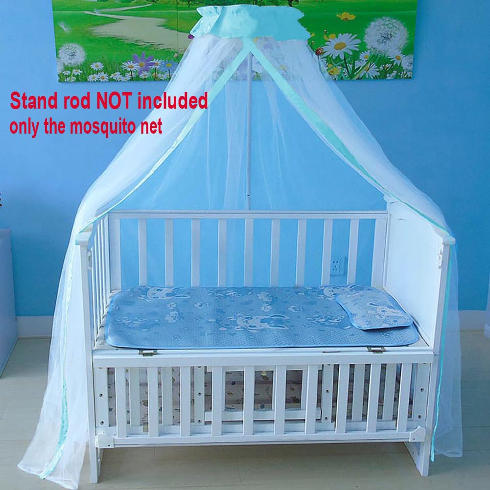 Mosquitera para cuna, toldo para cama, toldo plegable para cuna, tienda de campaña universal estilo palacio cortina de cama (barra de soporte no incluida) 9