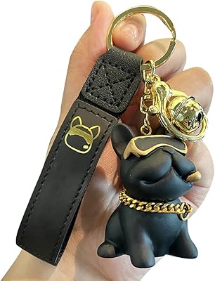 SEADEAR French Bull Dog Keychains Car Cute Cartoon Dog Keychain Puppy Key Organizers Bag Pendant Handbag Decoration