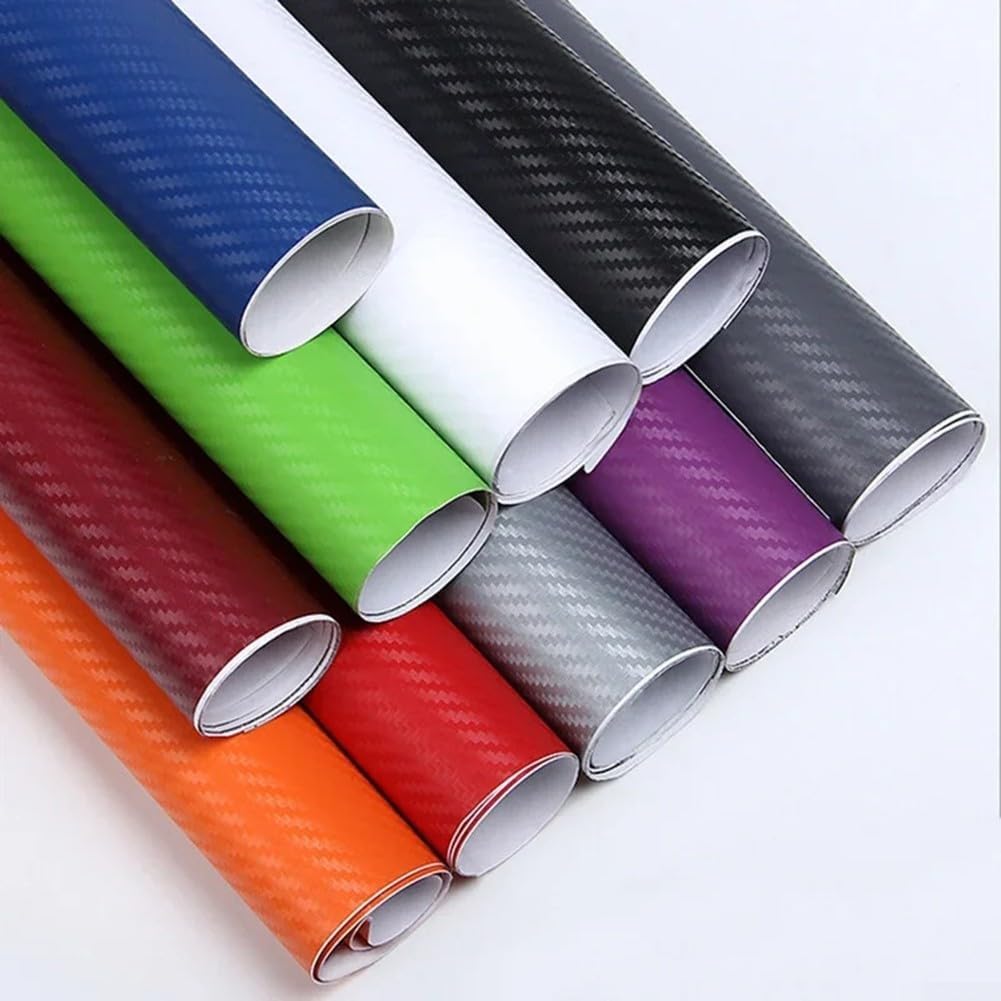 3D Carbon Fiber Film 50 x 300 cm Multi-Color Selectable 50 x 300 cm Car Body Decorative Sticker (Silver)