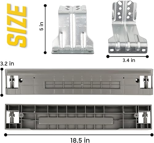 Miniatura 4 de Kit de apilamiento de ropa SKK-7A de Seentech - Compatible con lavadoras y secadoras Samsung (carga frontal de 27 pulgadas) - Reemplaza SK-5A,