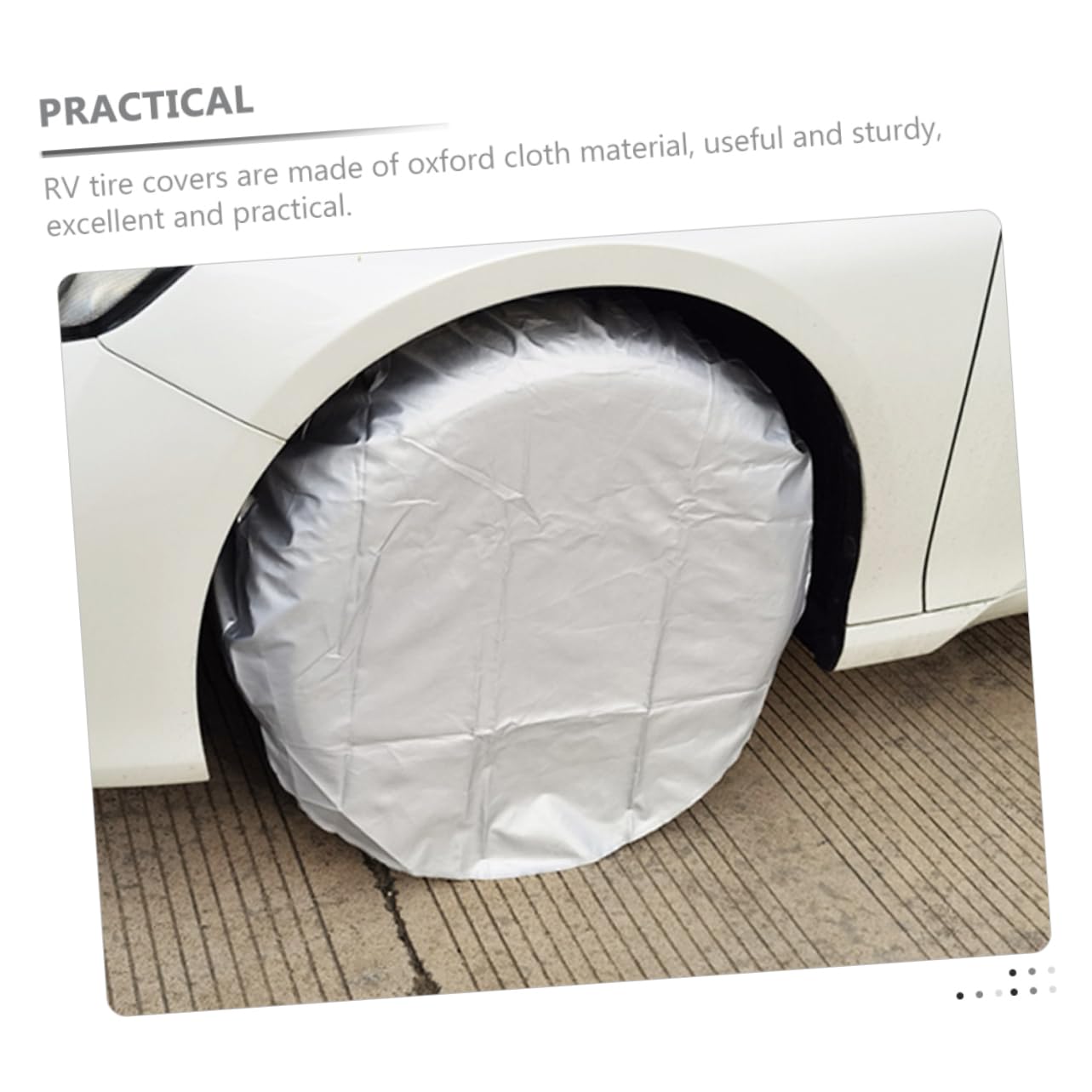 Copri Pneumatici 4 Pezzi Oxford Argento per Rv