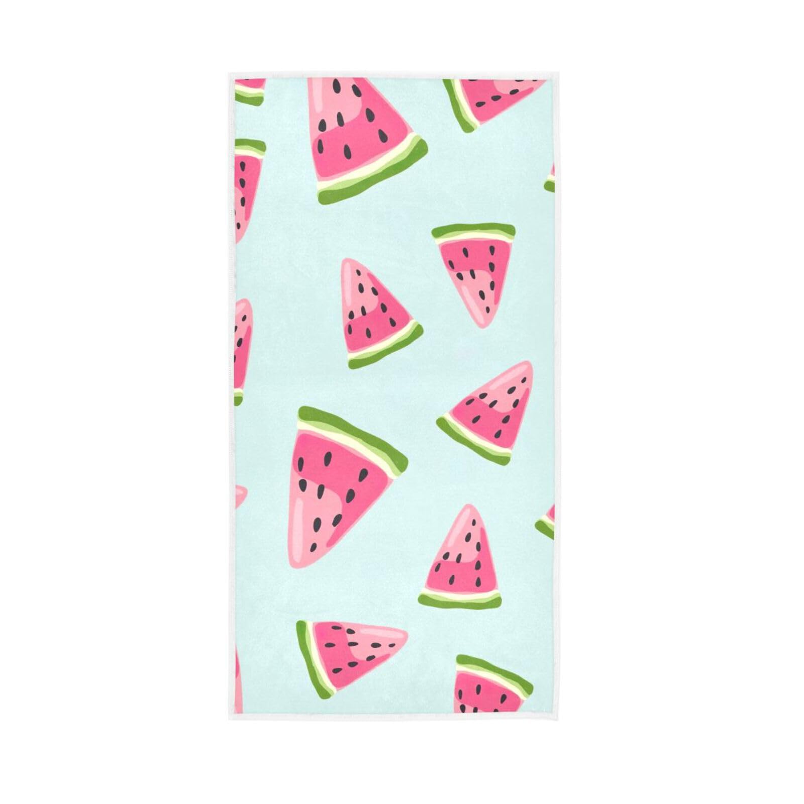 LSRCPD Watermelon Kitchen Hand Towel, 15 x 30 Inches Absorbent Hand Towel Spa Towels for Facials Thick Towels