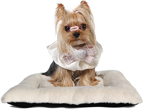 Miniatura 17 de Cama para cachorros de 24 x 17 pulgadas, color rosa, lavable para perros pequeños, cómoda y esponjosa, para uso en interiores y exteriores de 24