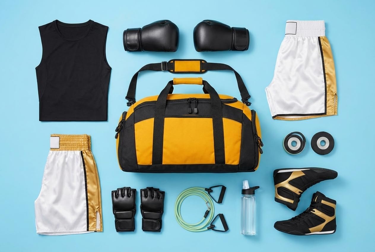 Personalized Boxing Duffle Bag with Name – Durable Gym Bag for Fighters, Custom Training Gear Bag with Shoe Compartment for Gloves & Equipment