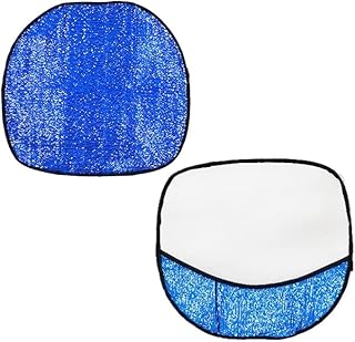 Car Steering Wheel Cover, Double Thickened Steering Wheel Cover Sun Protection Foldable Anti-UV (Blue, Code:9247) - By RanaStore