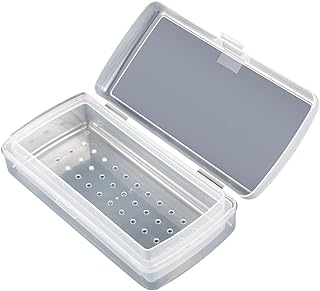 Caja de limpieza higiénica para herramientas de manicura con función de limpieza de alcoholes, estuche de almacenamiento...