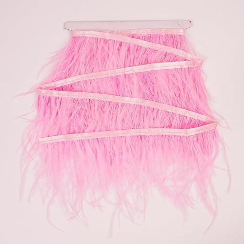 Miniatura 10 de Burgendy - Borde de flecos de plumas de avestruz de 2 yardas de 4 a 6 pulgadas de ancho para disfraces, costura, manualidades, decoración, Borgoña