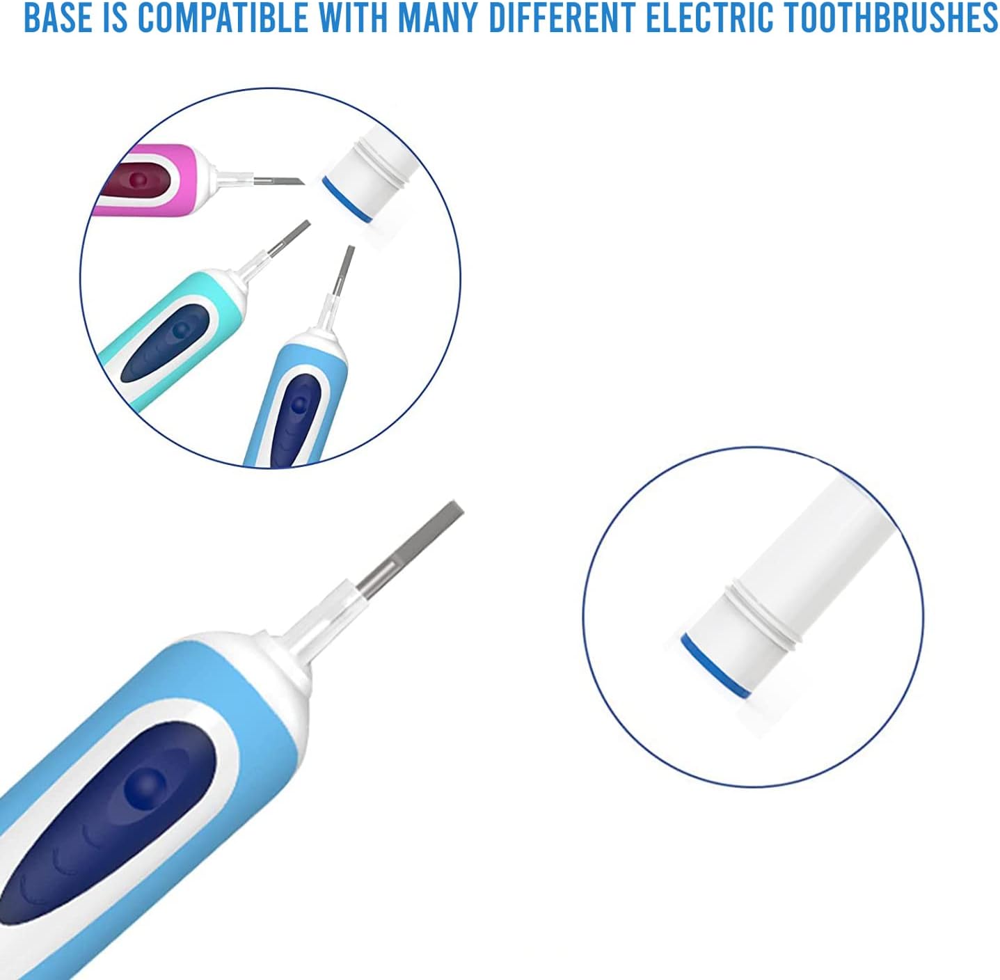 PÜRDENT Replacement Toothbrush Heads Compatible with Oral B & Braun Electric Toothbrushes (Multi-Color Cross, XLarge Pack 20)