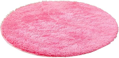 Kekon Alfombra redonda ultra suave y moderna para interior, esponjosa, antideslizante, alfombra sedosa para sala de estar, dormitorio, habitación de