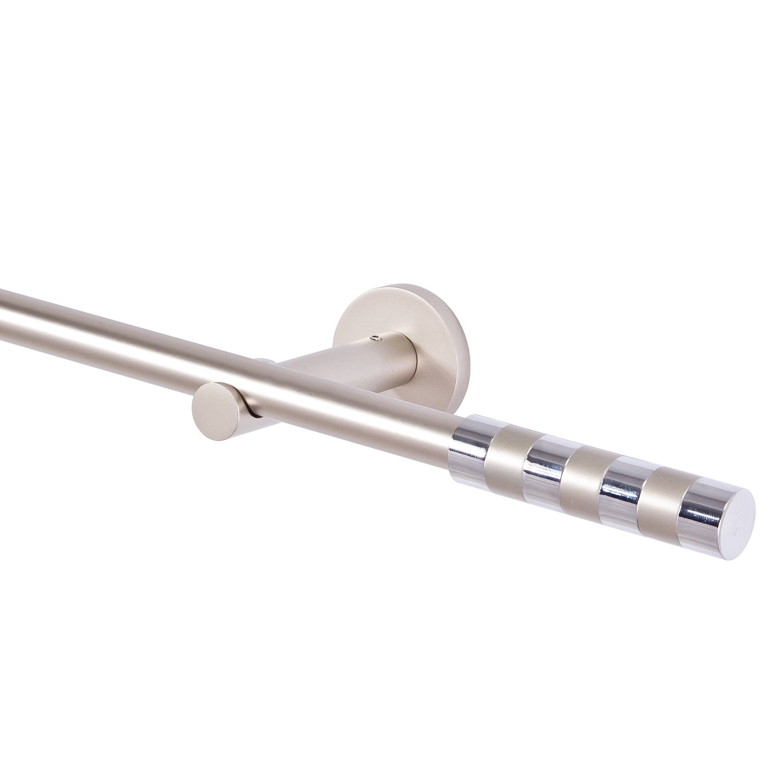 Karnisz 16 mm 1-rzędowy chrom matowy metal nowy (140)