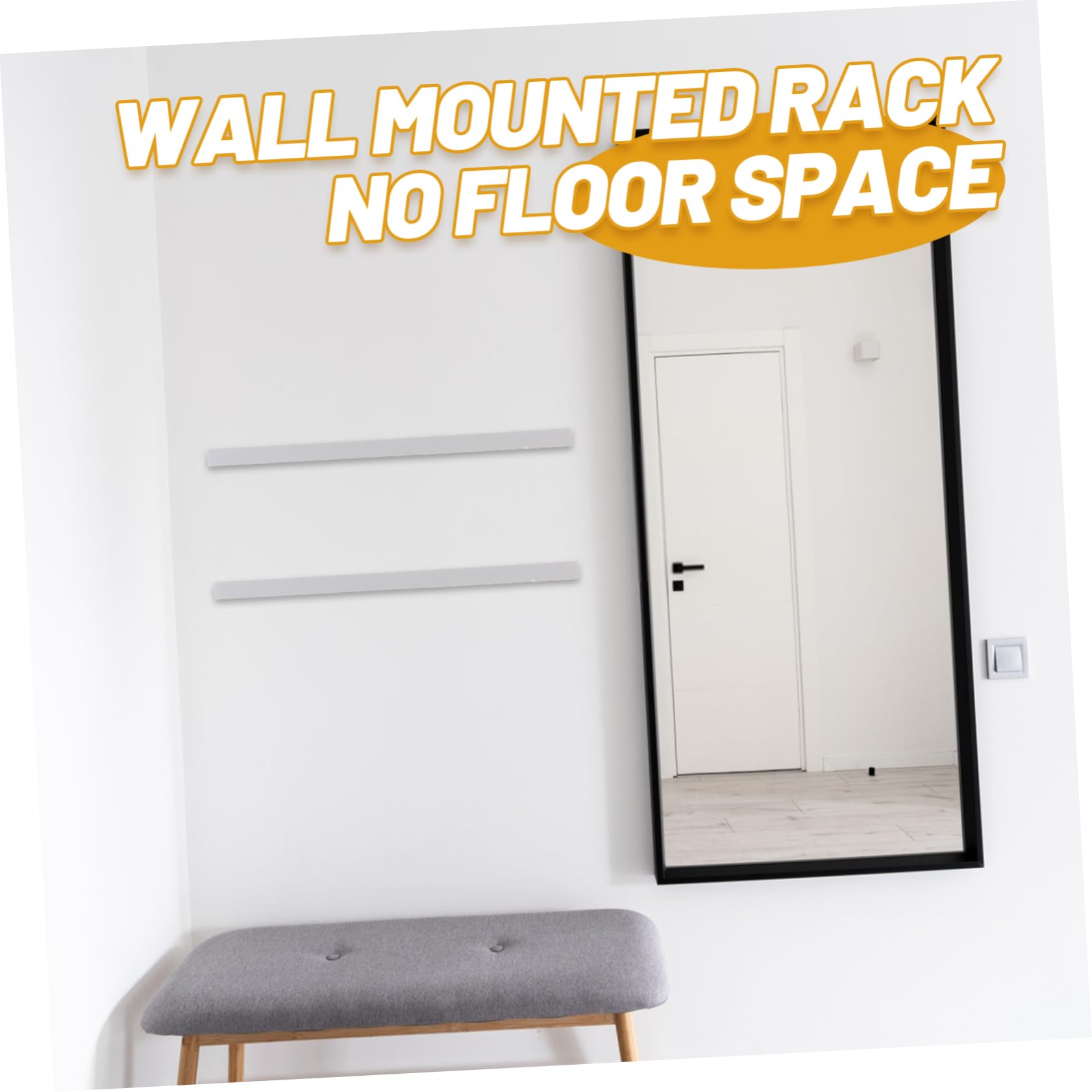 iplusmile Mensola Sospesa Da Parete 30x20cm in Bianco Mensola Galleggiante Robusta e Facile Da Installare Per Arredamento Casa Supporto Portaoggetti Per Cucina e Soggiorno