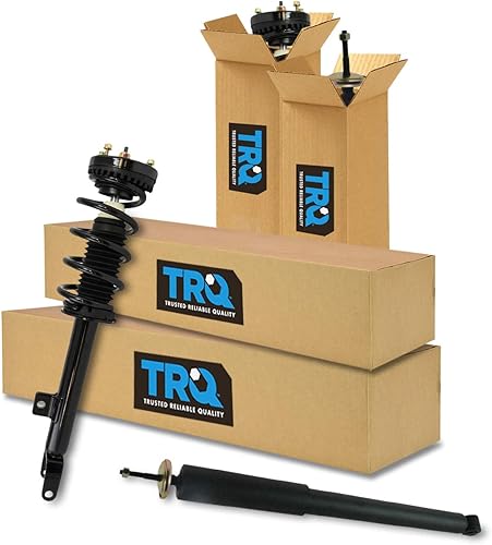 TRQ Conjunto completo de resorte de puntal y amortiguadores traseros para Dodge Charger RT & SE RWD 2011-2017 Dodge Challenger RT RWDmodelos de
